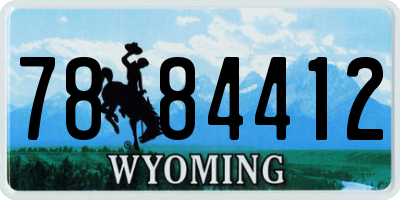WY license plate 7884412