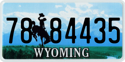 WY license plate 7884435