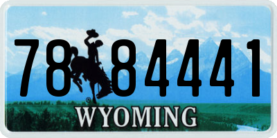 WY license plate 7884441
