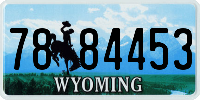 WY license plate 7884453