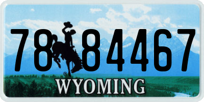 WY license plate 7884467