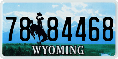 WY license plate 7884468