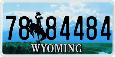 WY license plate 7884484