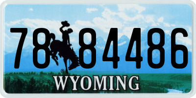 WY license plate 7884486