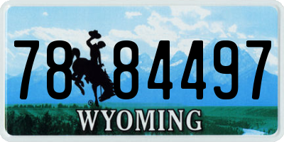 WY license plate 7884497