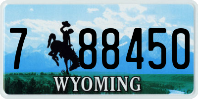 WY license plate 788450
