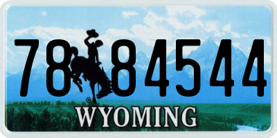 WY license plate 7884544