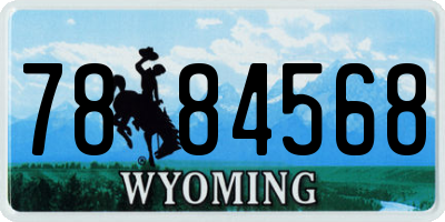 WY license plate 7884568