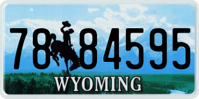WY license plate 7884595