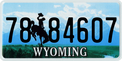 WY license plate 7884607