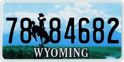 WY license plate 7884682