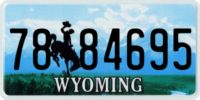 WY license plate 7884695