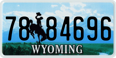 WY license plate 7884696