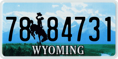 WY license plate 7884731