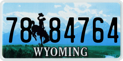 WY license plate 7884764
