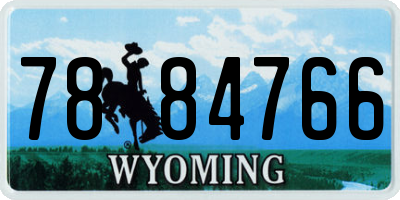WY license plate 7884766