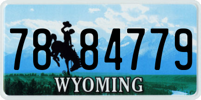 WY license plate 7884779