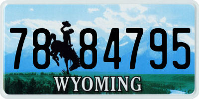 WY license plate 7884795