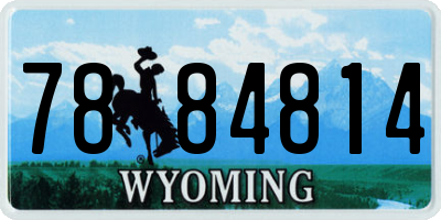 WY license plate 7884814