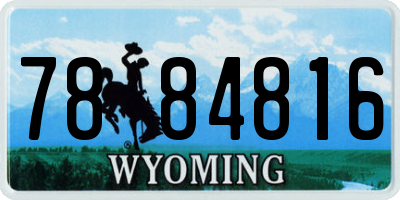 WY license plate 7884816