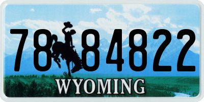 WY license plate 7884822