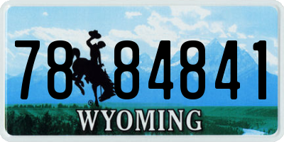 WY license plate 7884841