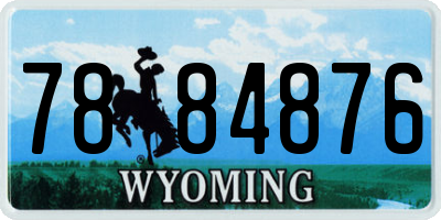WY license plate 7884876