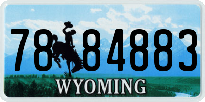 WY license plate 7884883