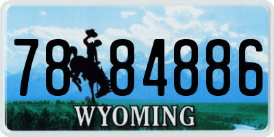 WY license plate 7884886