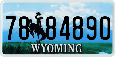 WY license plate 7884890