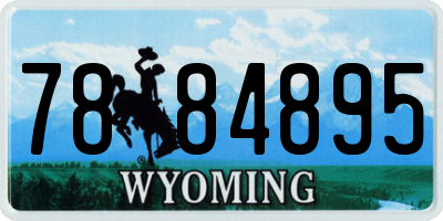 WY license plate 7884895