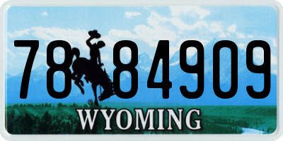 WY license plate 7884909