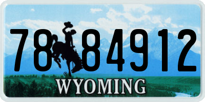WY license plate 7884912