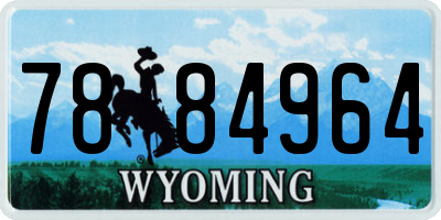WY license plate 7884964