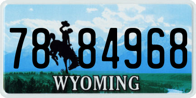 WY license plate 7884968