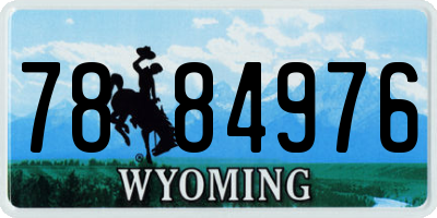 WY license plate 7884976