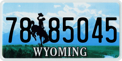 WY license plate 7885045