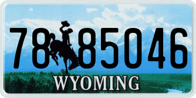 WY license plate 7885046