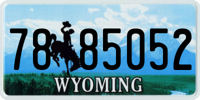 WY license plate 7885052
