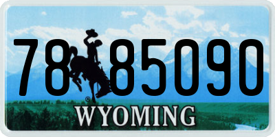 WY license plate 7885090