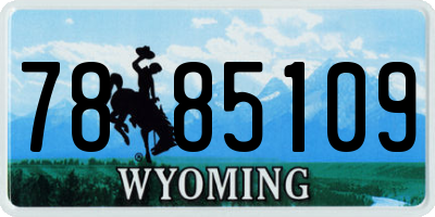 WY license plate 7885109