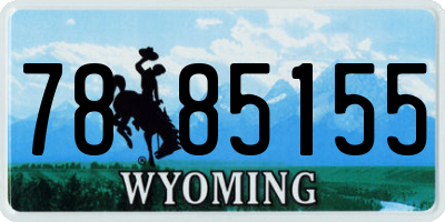 WY license plate 7885155