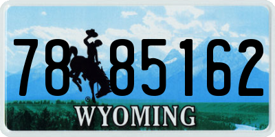 WY license plate 7885162