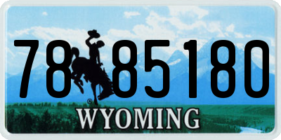 WY license plate 7885180