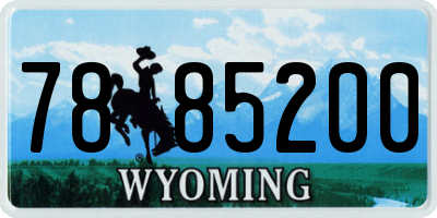 WY license plate 7885200