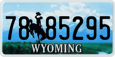 WY license plate 7885295
