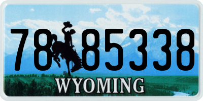 WY license plate 7885338