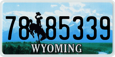 WY license plate 7885339