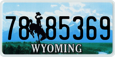 WY license plate 7885369