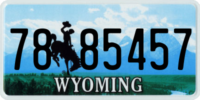 WY license plate 7885457